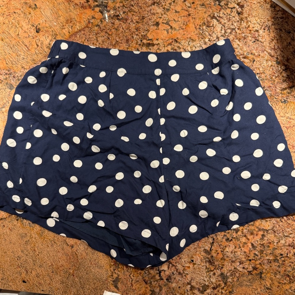 Abercrombie & Fitch Blue Shorts with Cream Dots
